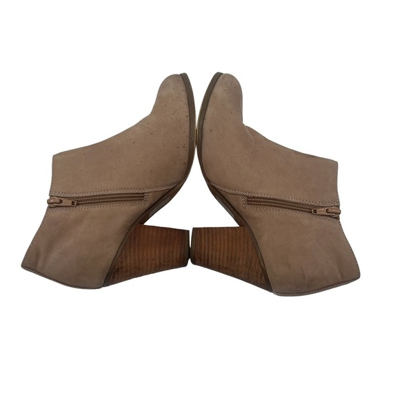 Aldo Tan Side Zip Block Heel Ankle Booties Size 7.5 Women's - Picture 7 of 9